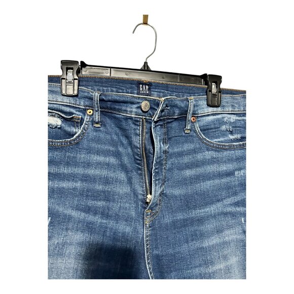 GAP Distressed Denim True Skinny Jeans 33R - Picture 5 of 7